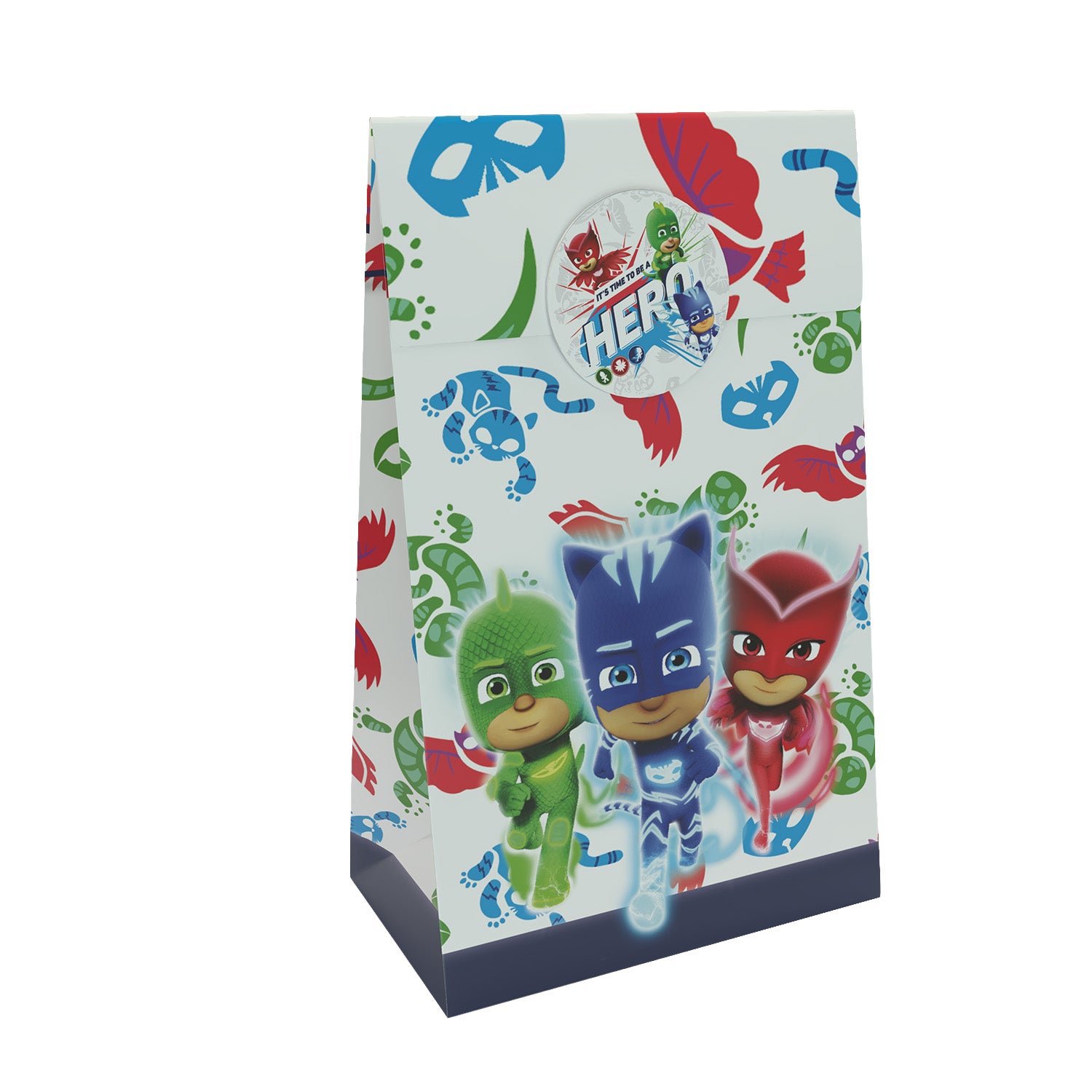 PJ Masks paper party bags incl. stickers multicolored 10 pcs